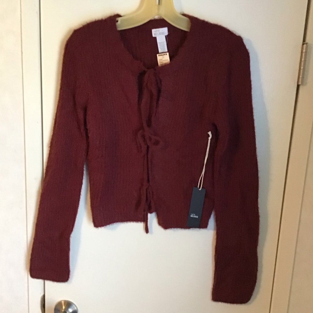 SOLD ON ANOTHER PLATFORM  West Of Melrose NWT Knit Crop Cardigan Sweater